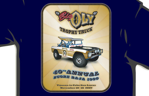 Big Oly Trophy Truck T-shirt - Dark Blue